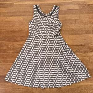 Pixley Women's Grey White Geometric Fit & Flare Mini Dress - Size L
 b81